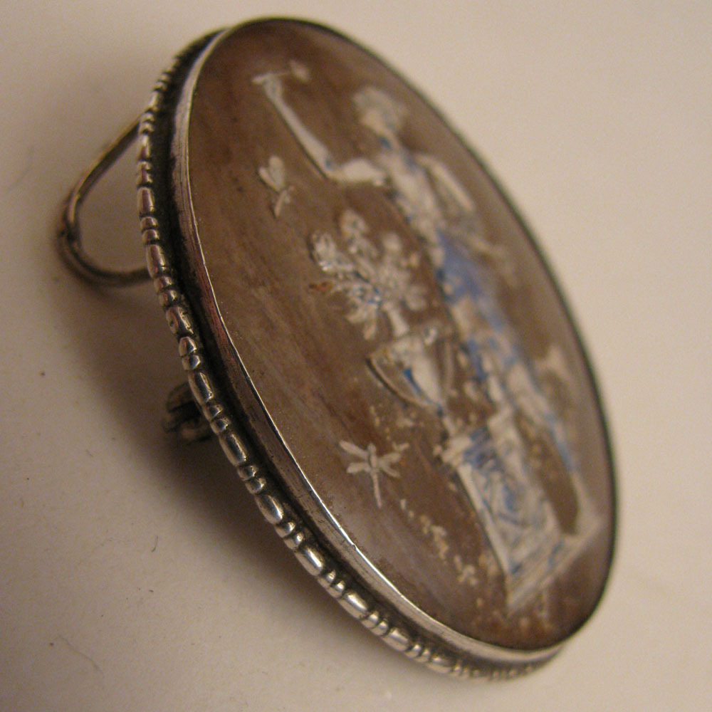 1920s-30s Sulfide Butterfly Wing Goddess Sterling Pendant Brooch 1920s-30s Sulfide Butterfly Wing Goddess Sterling Pendant Brooch