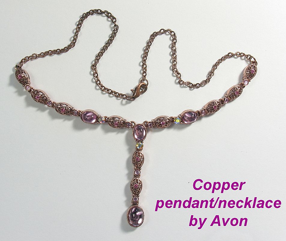SLS! SAVE $30! Pretty Copper Necklace with Pink Topaz Colored Stones by AVON SLS! SAVE $30! Pretty Copper Necklace with Pink Topaz Colored Stones by AVON