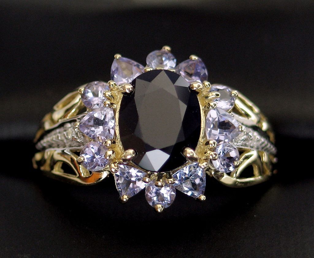 14k Spinel Tanzanite & Diamond Cocktail Ring 14k Spinel Tanzanite & Diamond Cocktail Ring