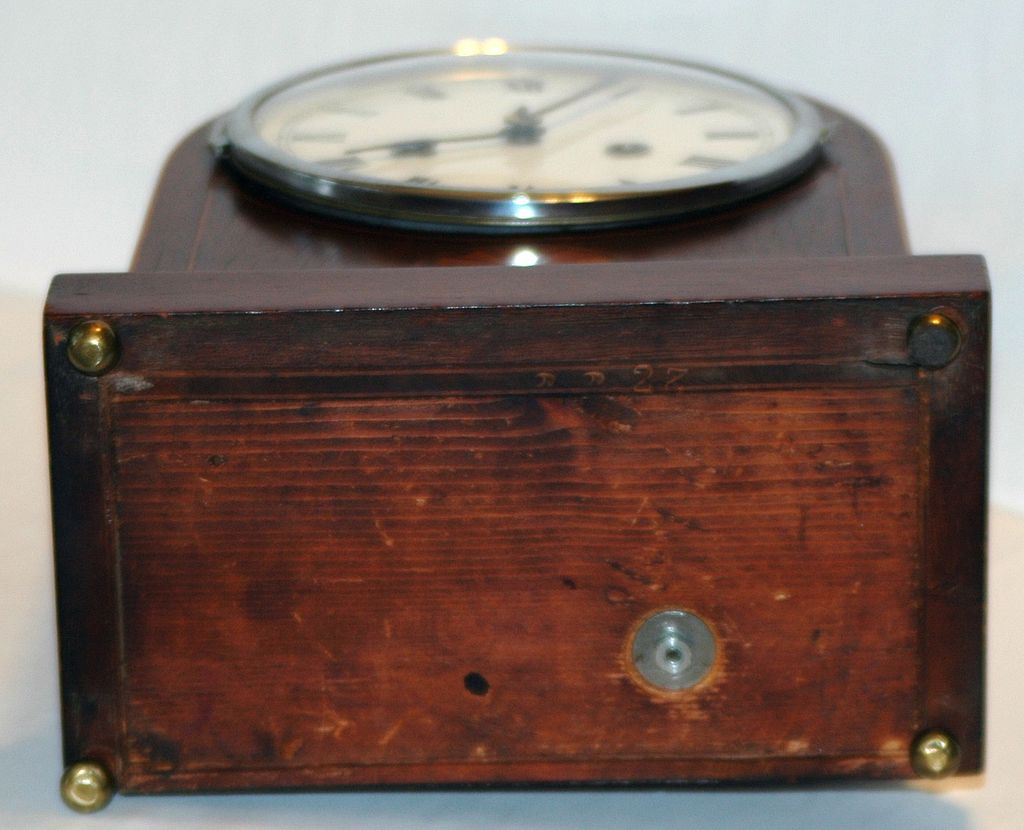 c.1930 English Mahogany & Inlay 8 day Time & Chime Bracket Clock c.1930 English Mahogany & Inlay 8 day Time & Chime Bracket Clock