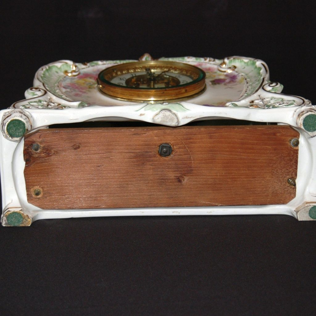Antique Ansonia Royal Bonn Porcelain Mantel Clock Antique Ansonia Royal Bonn Porcelain Mantel Clock