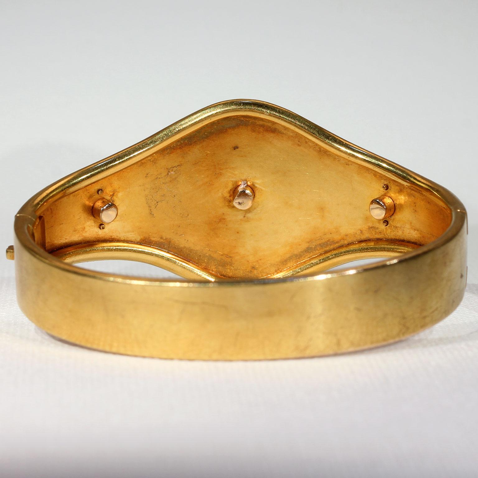 Amazing Antique Victorian 18k Gold Pink Pearl Bangle/Bracelet in Original Fitted Box Amazing Antique Victorian 18k Gold Pink Pearl Bangle/Bracelet in Original Fitted Box
