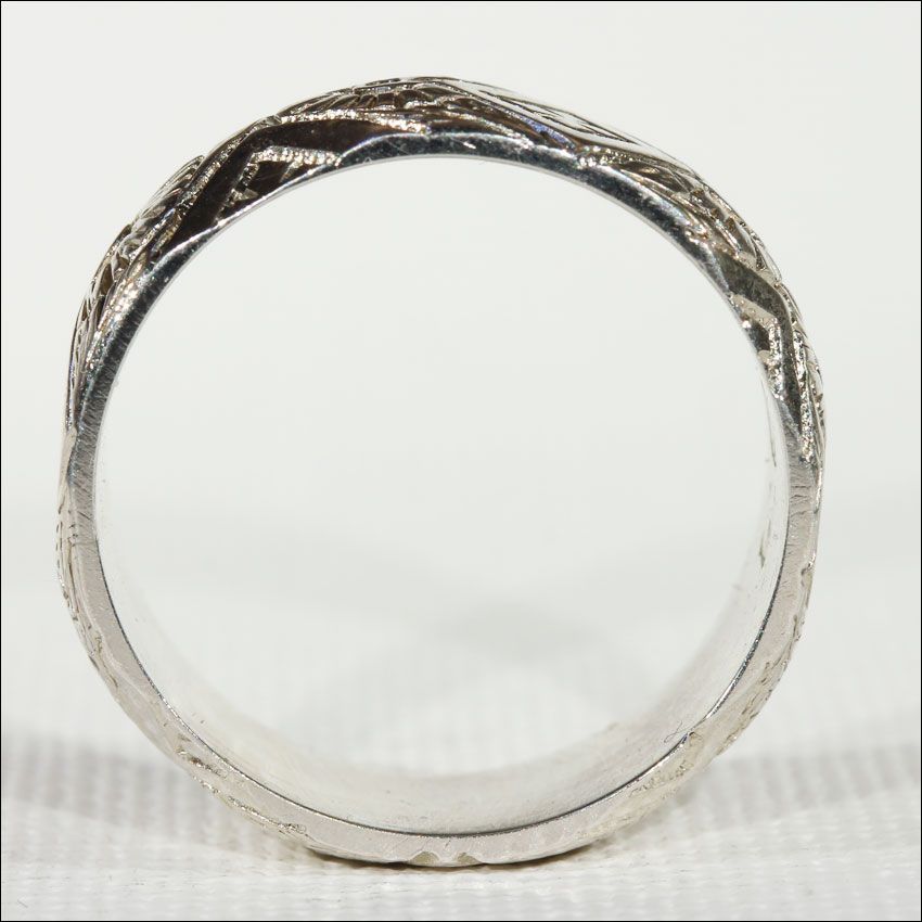 Victorian Silver Engraved Band, Birmingham 1890 Victorian Silver Engraved Band, Birmingham 1890
