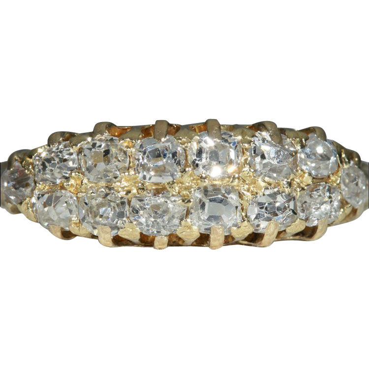 Antique Stacking Cushion Cut Diamond Ring, .8ctw in 18k Gold Antique Stacking Cushion Cut Diamond Ring, .8ctw in 18k Gold