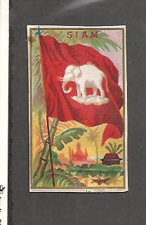 Tobacco Card~Flag of Siam~Allen and Ginter Pre 1900 Tobacco Card~Flag of Siam~Allen and Ginter Pre 1900