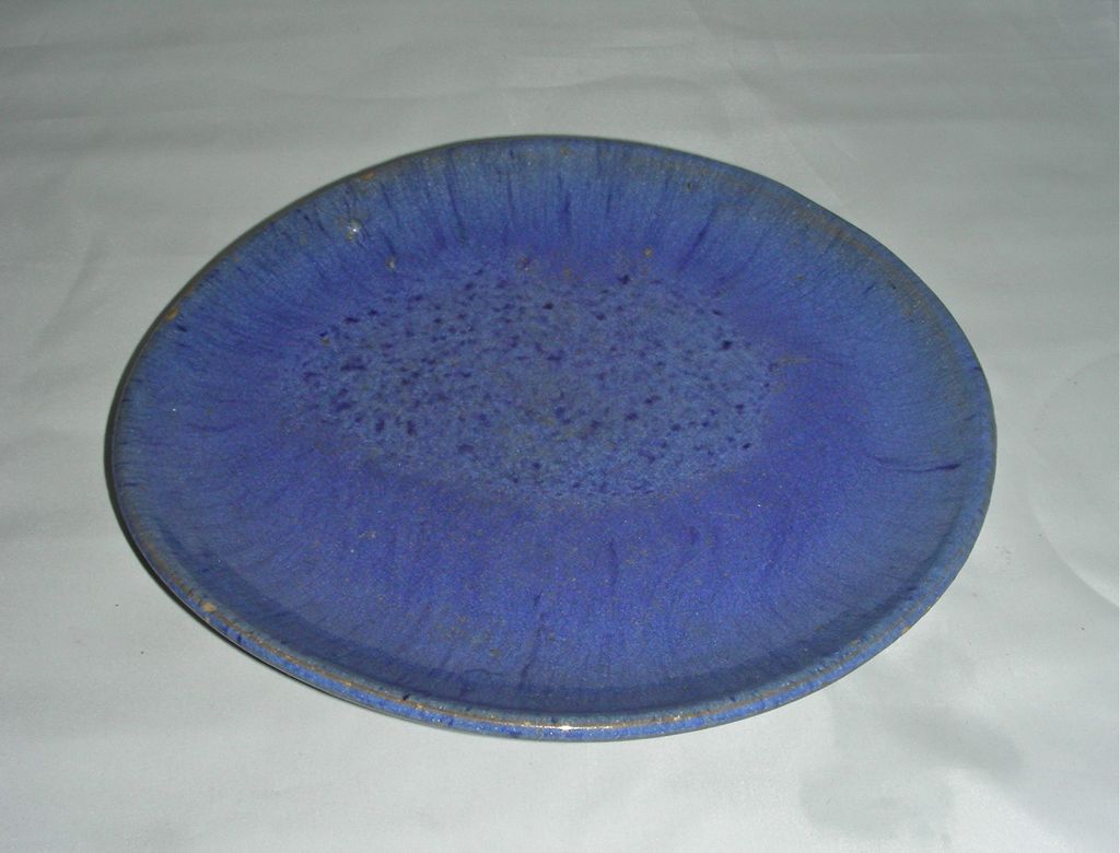 Pennsylvania Blue Glazed Redware Plate Pennsylvania Blue Glazed Redware Plate