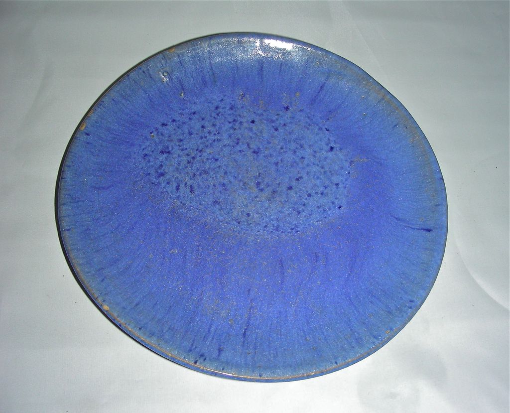 Pennsylvania Blue Glazed Redware Plate Pennsylvania Blue Glazed Redware Plate