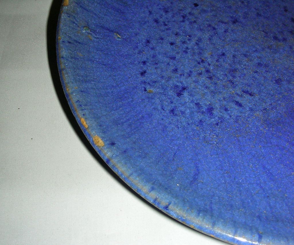 Pennsylvania Blue Glazed Redware Plate Pennsylvania Blue Glazed Redware Plate