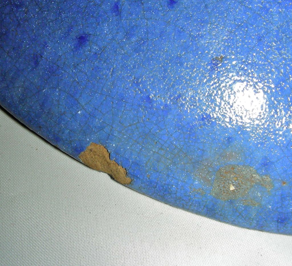 Pennsylvania Blue Glazed Redware Plate Pennsylvania Blue Glazed Redware Plate