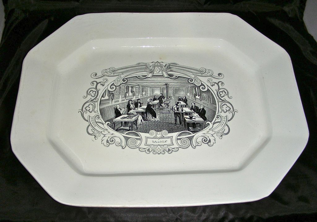 Large American Historical Staffordshire "Boston Mails" Platter, c. 1840 Large American Historical Staffordshire "Boston Mails" Platter, c. 1840
