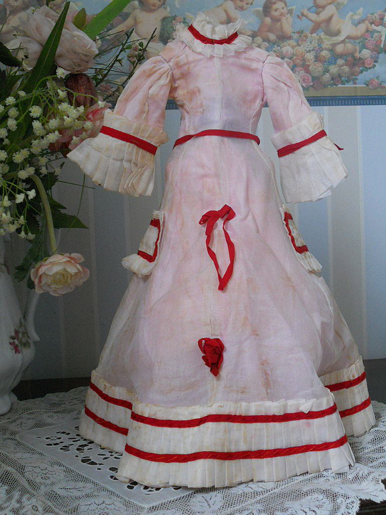 ~~~ Beautiful French Sheer Muslin Costume for Poupee ~~~ ~~~ Beautiful French Sheer Muslin Costume for Poupee ~~~