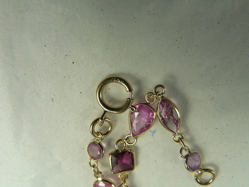 Genuine Pastel Sapphire Drop Necklace ~ 18K. Genuine Pastel Sapphire Drop Necklace ~ 18K.
