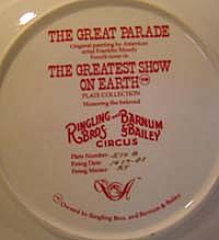Ringling Bros. and Barnum & Baily Great Parade Circus Plate Ringling Bros. and Barnum & Baily Great Parade Circus Plate