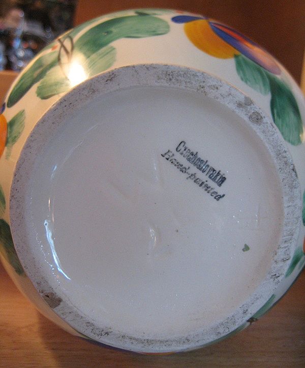 Czech Peasant Art Pitcher w/5 Tumblers Czech Peasant Art Pitcher w/5 Tumblers