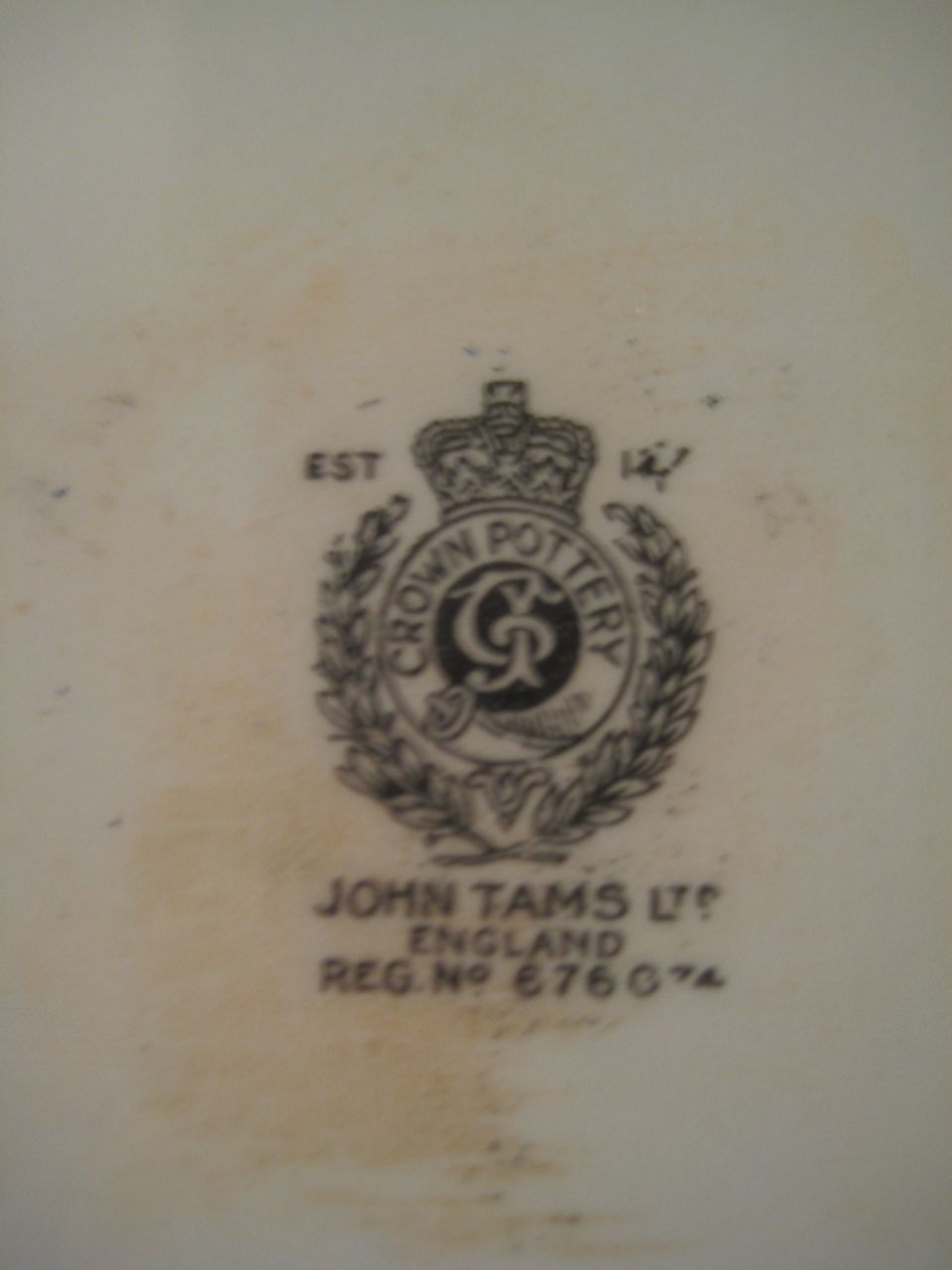 Dresser Set Crown Pottery John Tams Ltd.Tray, Hatpin, Jars Dresser Set Crown Pottery John Tams Ltd.Tray, Hatpin, Jars