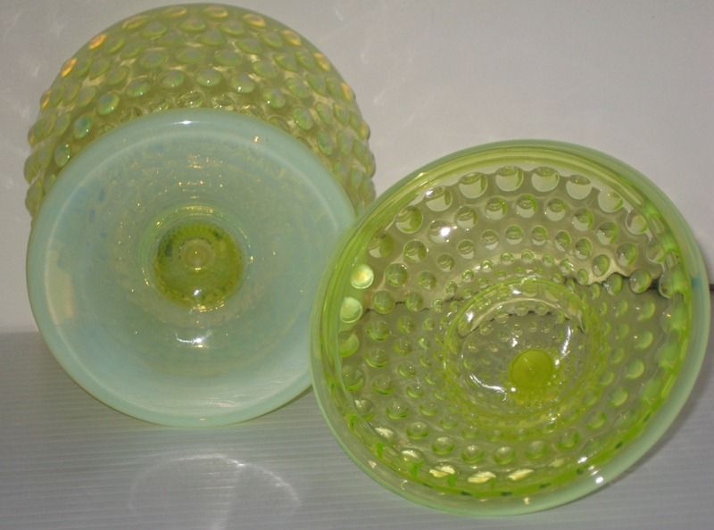 Fenton Hobnail Topaz Opalescent Candy Jar Fenton Hobnail Topaz Opalescent Candy Jar