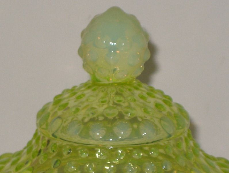 Fenton Hobnail Topaz Opalescent Candy Jar Fenton Hobnail Topaz Opalescent Candy Jar