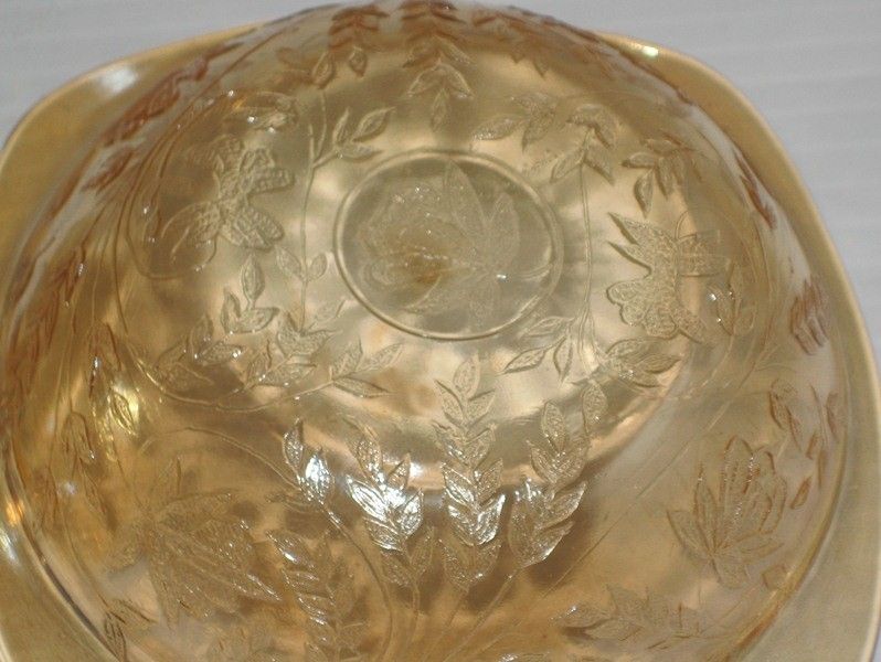 Six (6) Floragold Square Dessert Bowl Six (6) Floragold Square Dessert Bowl