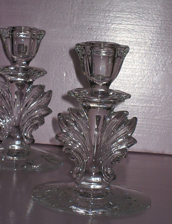 Fostoria Chintz Candle Holders pair Fostoria Chintz Candle Holders pair