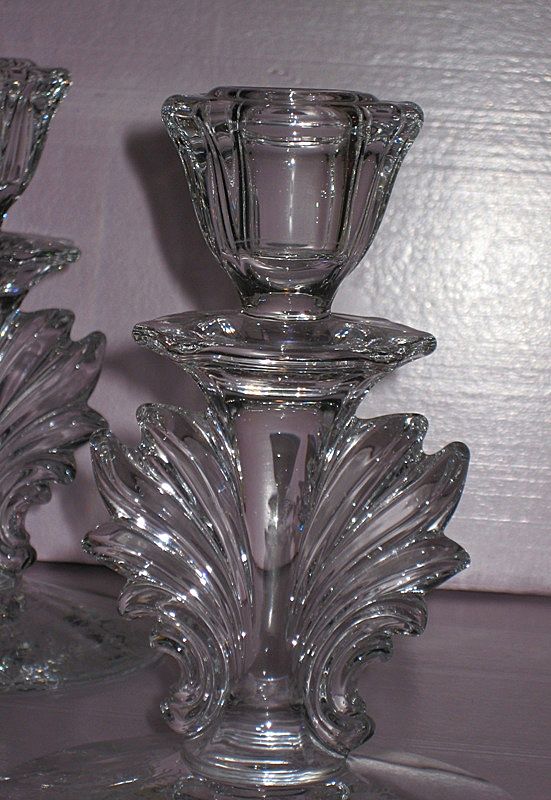 Fostoria Chintz Candle Holders pair Fostoria Chintz Candle Holders pair