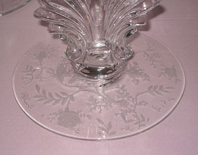 Fostoria Chintz Candle Holders pair Fostoria Chintz Candle Holders pair