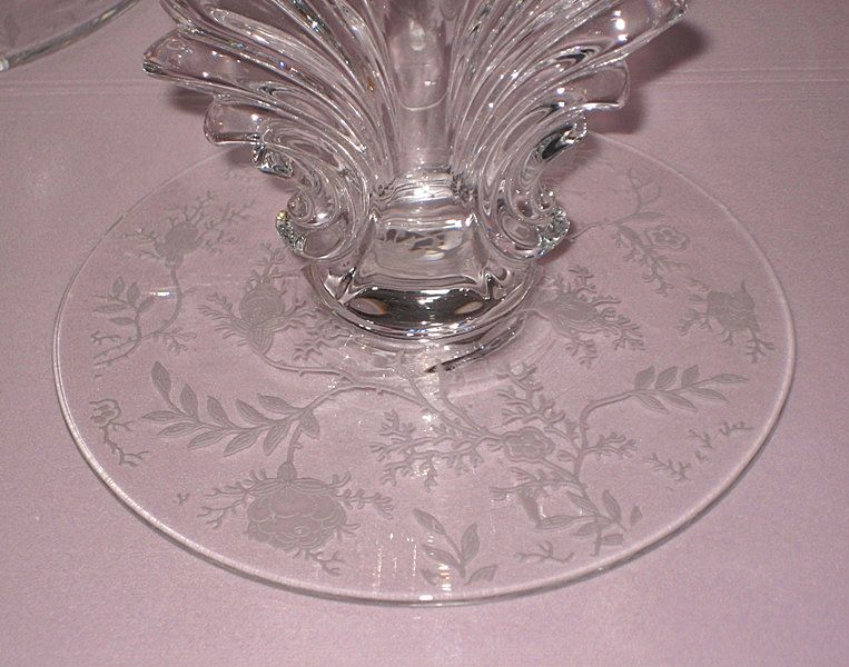 Fostoria Chintz Candle Holders pair Fostoria Chintz Candle Holders pair