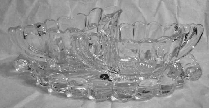 Heisey Crystolite Individual Cream & Sugar with Tray Heisey Crystolite Individual Cream & Sugar with Tray