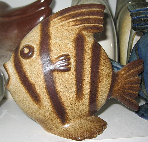 Howard Pierce Porcelain Angel Fish Figurine Howard Pierce Porcelain Angel Fish Figurine