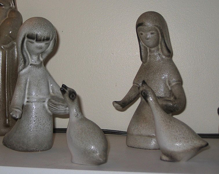 Howard Pierce Girl Feeding her Goose Variation Howard Pierce Girl Feeding her Goose Variation