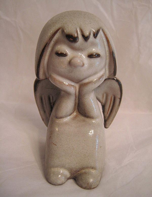 Howard Pierce Porcelain Angel Meditating Figurine Howard Pierce Porcelain Angel Meditating Figurine