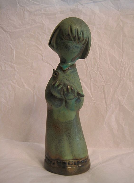 Howard Pierce Girl with Bird green Howard Pierce Girl with Bird green