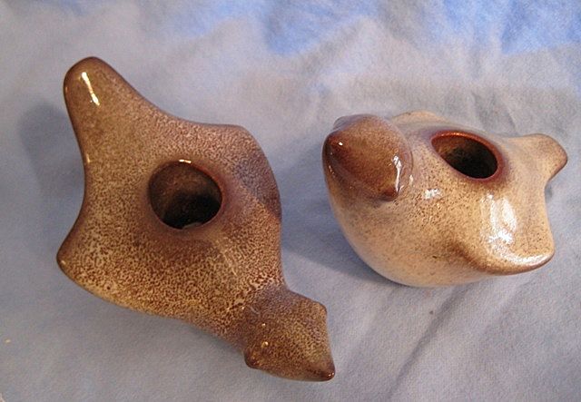 Howard Pierce Porcelain Bird Candle Holders Howard Pierce Porcelain Bird Candle Holders
