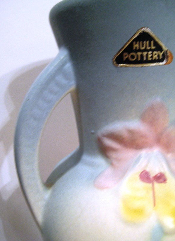 Hull Pottery Orchid Vase Blue Hull Pottery Orchid Vase Blue