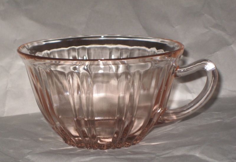Old Cafe pink depression glass Cup Old Cafe pink depression glass Cup