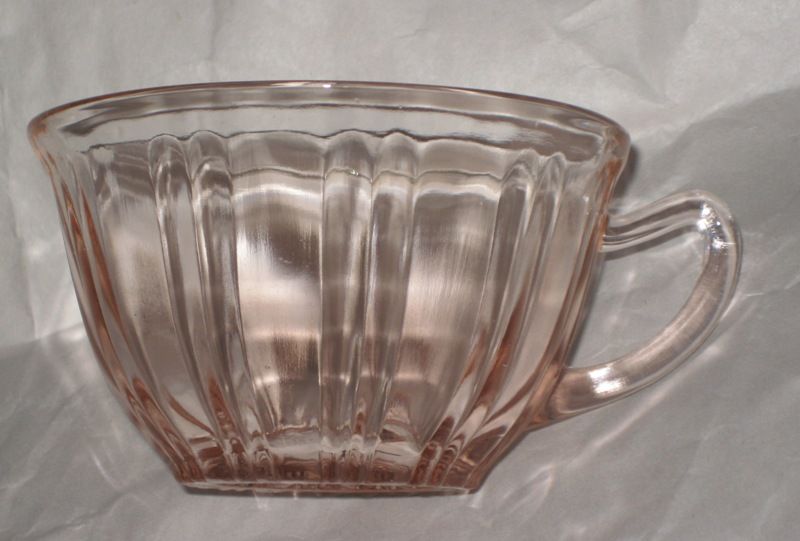 Old Cafe pink depression glass Cup Old Cafe pink depression glass Cup