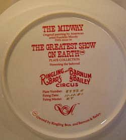 Circus Midway Collector Plate Circus Midway Collector Plate