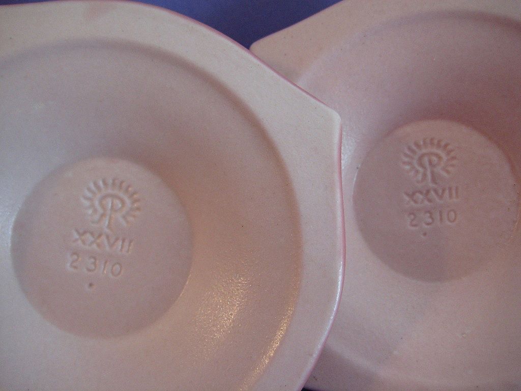 Rookwood Pink Candleholders #2310 Rookwood Pink Candleholders #2310