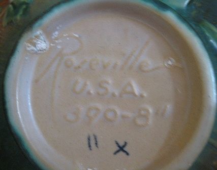 Roseville White Rose Bowl #390-8 Roseville White Rose Bowl #390-8