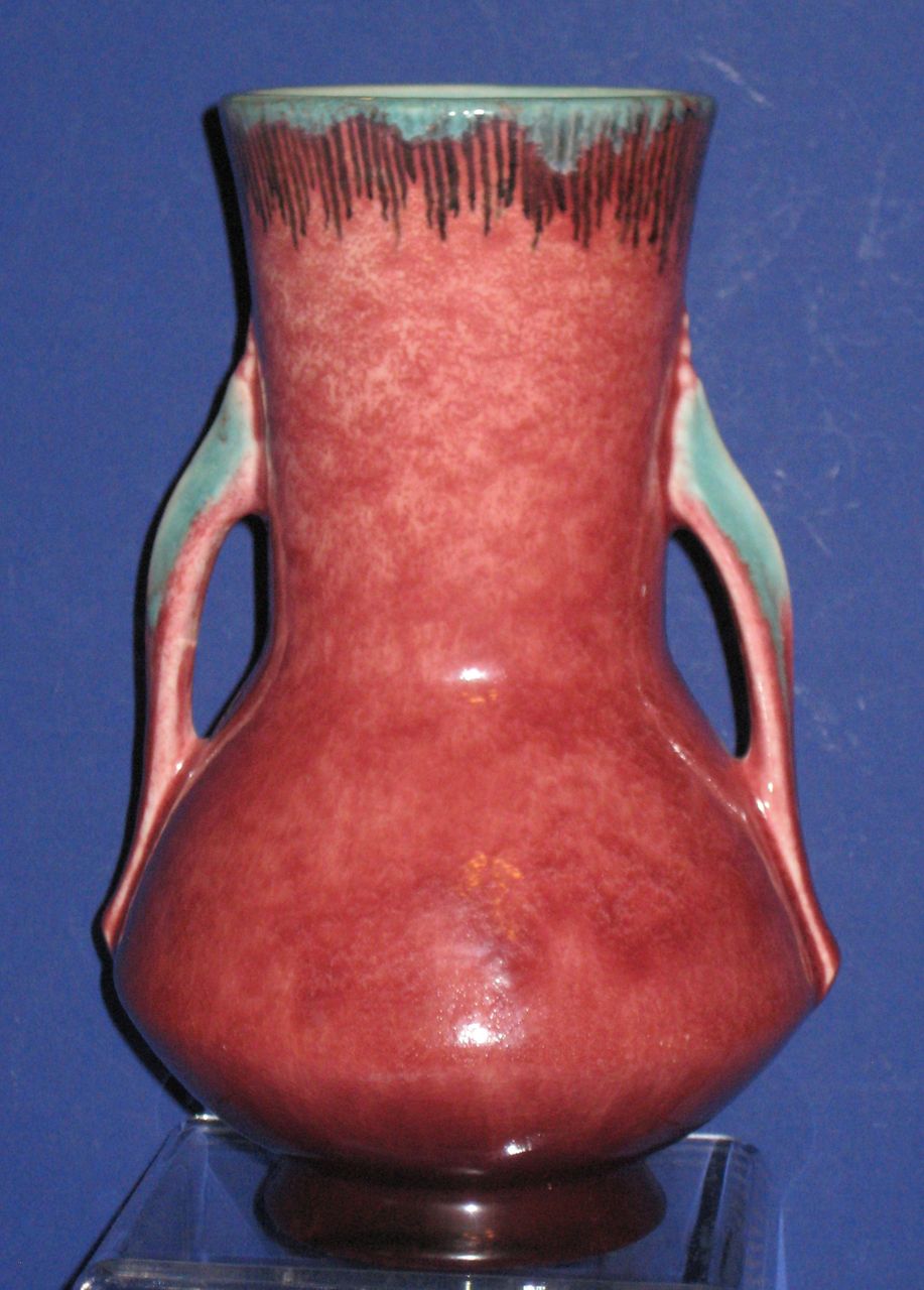 Roseville Orian Vase 8" red Roseville Orian Vase 8" red