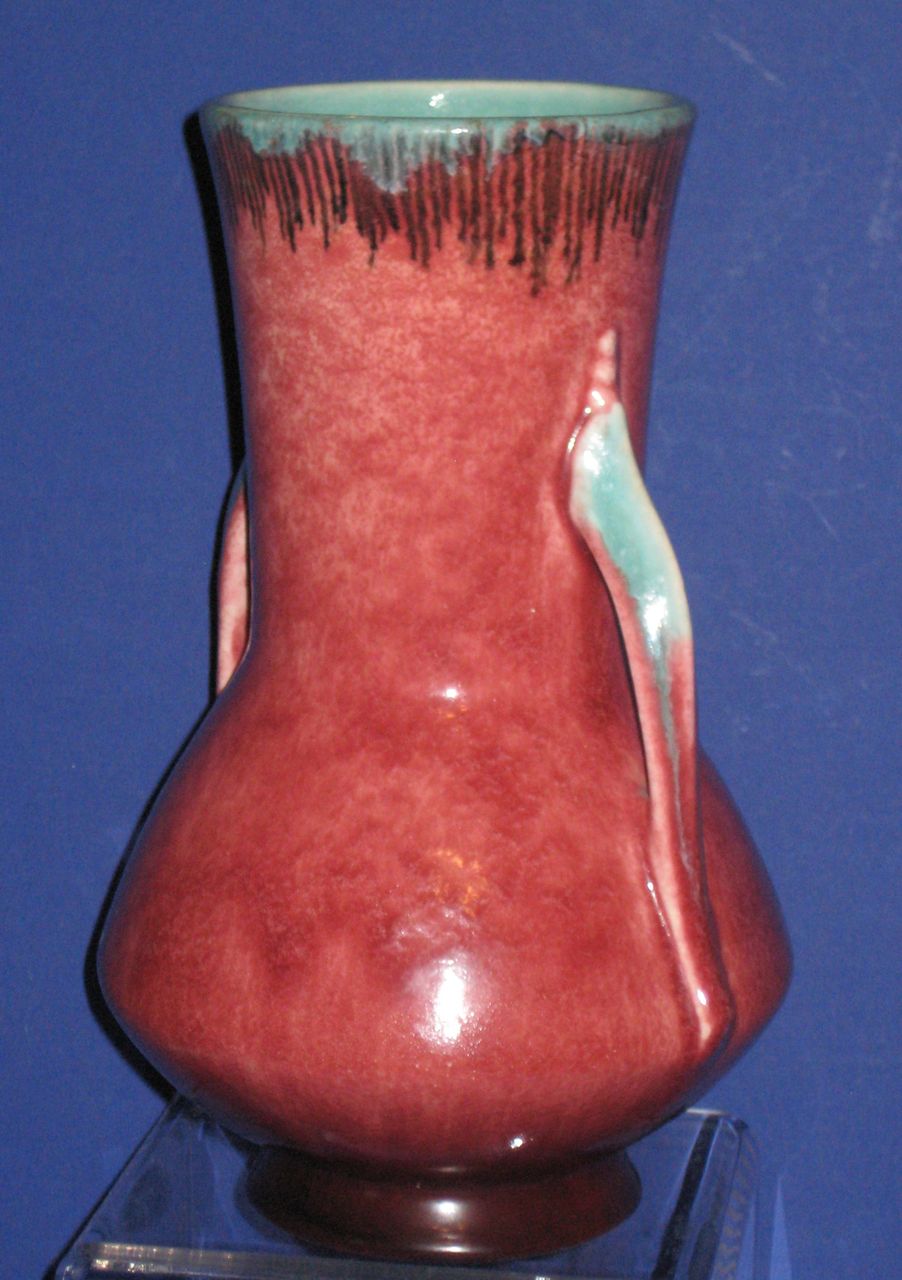 Roseville Orian Vase 8" red Roseville Orian Vase 8" red