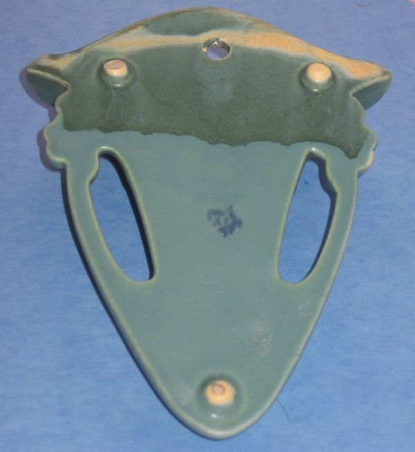 Roseville Carnelian I Wall Pocket 1246-7 Blue Roseville Carnelian I Wall Pocket 1246-7 Blue