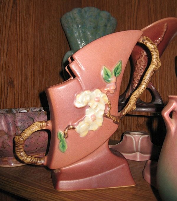 Roseville Apple Blossom 7" Pink Vase Roseville Apple Blossom 7" Pink Vase