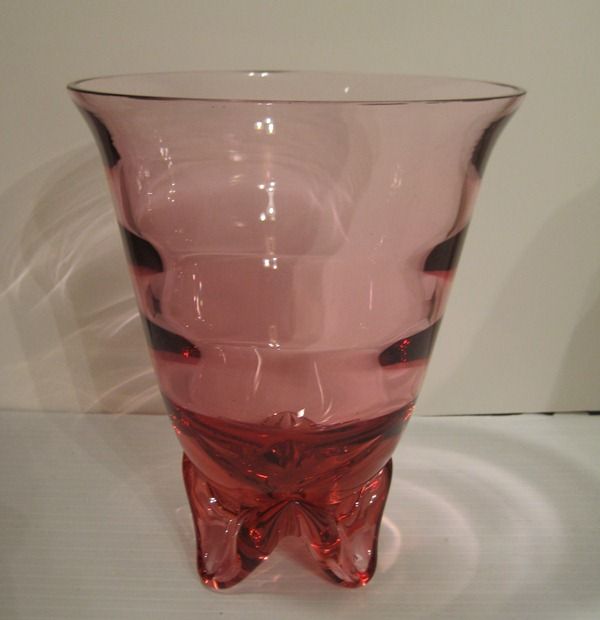Tiffin Optic 6" Sweet Pea Vase Wisteria Tiffin Optic 6" Sweet Pea Vase Wisteria