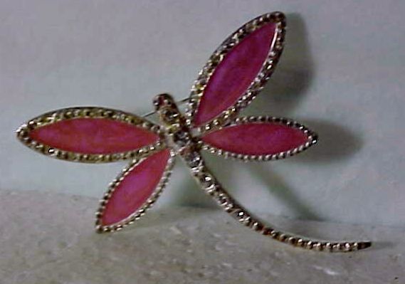Enameled & Rhinestone Dragonfly Brooch by Avon Enameled & Rhinestone Dragonfly Brooch by Avon