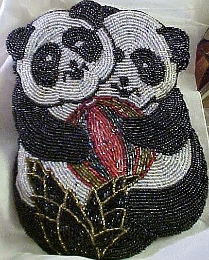 1980's Beaded Panda Purse 1980's Beaded Panda Purse
