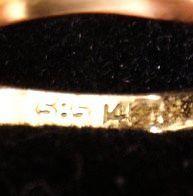 Vintage 14K Gold Domed Multi Gem Stone Ring - Size 6 3/4 USA Vintage 14K Gold Domed Multi Gem Stone Ring - Size 6 3/4 USA