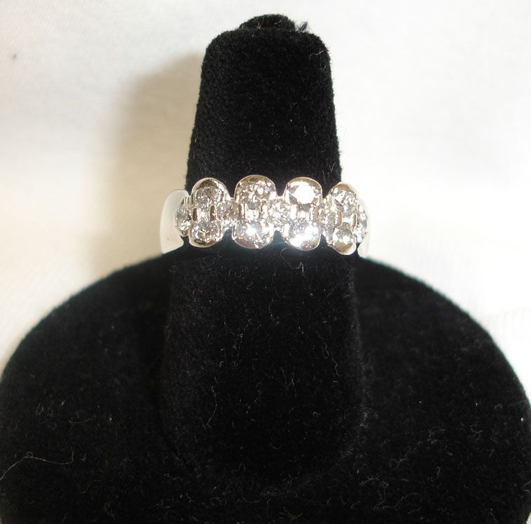 Vintage Estate Platinum Diamond Band Ring - Eternity Diamond Ring - 5-1/2 US Vintage Estate Platinum Diamond Band Ring - Eternity Diamond Ring - 5-1/2 US