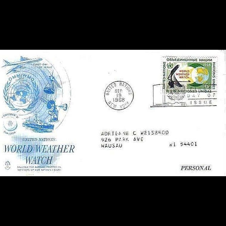 FDC First Day Cover - World Weather Watch - 1968 FDC First Day Cover - World Weather Watch - 1968