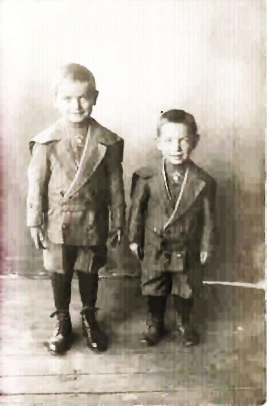 Real Photo Postcard - Young Boys in High Top Shoes and Short Pants Real Photo Postcard - Young Boys in High Top Shoes and Short Pants