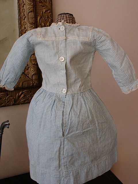 Sweetest Antique Blue and White Schoolgirl Dress Sweetest Antique Blue and White Schoolgirl Dress